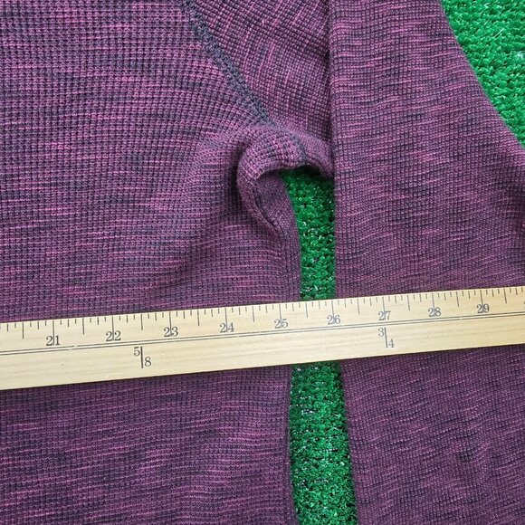 Express Henley Sweatshirt Mens 2XL Maroon Red Thermal Waffle Knit Pullover NWT - Picture 3 of 6